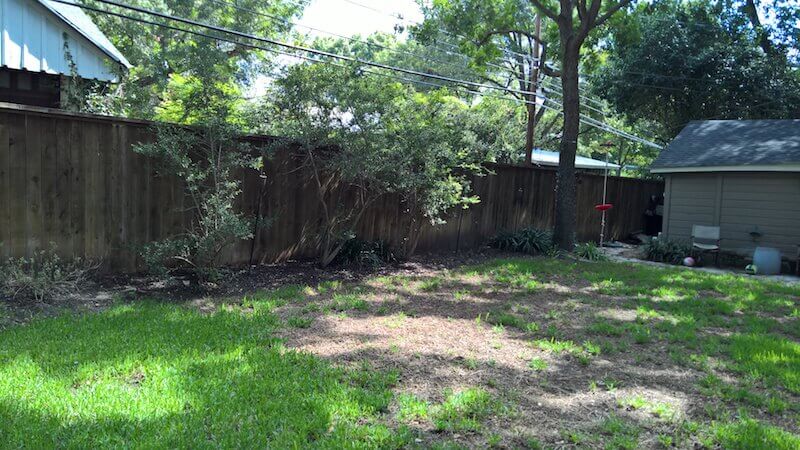 backyard before san antonio landscaping